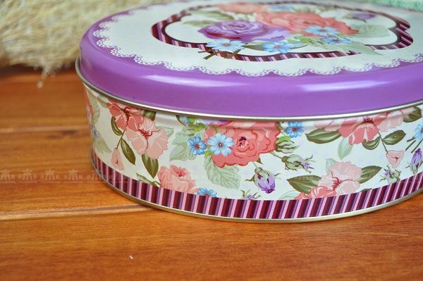 Caixa oval da lata do metal empilhável para o empacotamento do presente