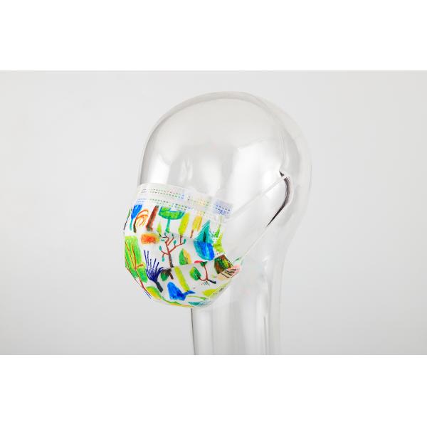 S&J Protective Disposable Printed Face Mask Custom Print Ear Loop Daily Use Kids and Adult Size Print Face Mask