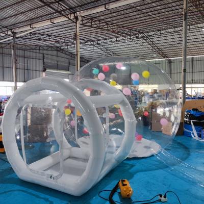 Festa infantil Casa de bolhas inflável Cúpula de iglu de cristal transparente Tenda inflável de 10 pés