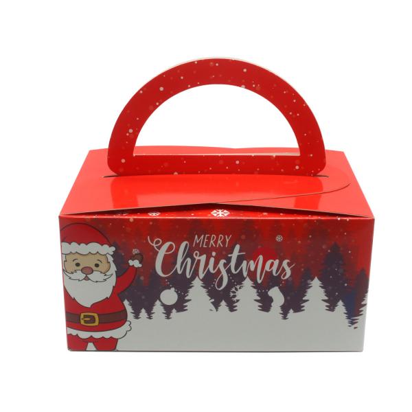 Envernizando a caixa luxuosa do saco de papel, empacotamento de gravação das caixas de presente de Natal