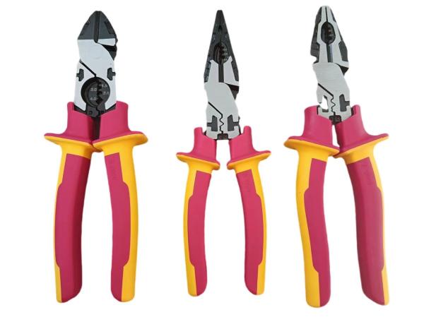 Alicates combinados aislados VDE con certificación de seguridad 1000V