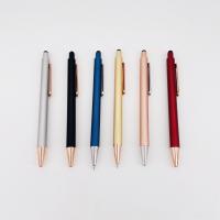 Luxury Texture Matte Ball Pen Aluminum Barrel Touch Screen Press-Type Ballpoint Pen