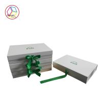 Fita dobrável de Logo Apparel Packaging Boxes With do verde da caixa branca
