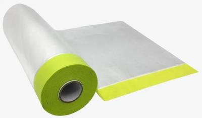 Folded Pre Taped Masking Disposable Car Paint PE Masking Film
