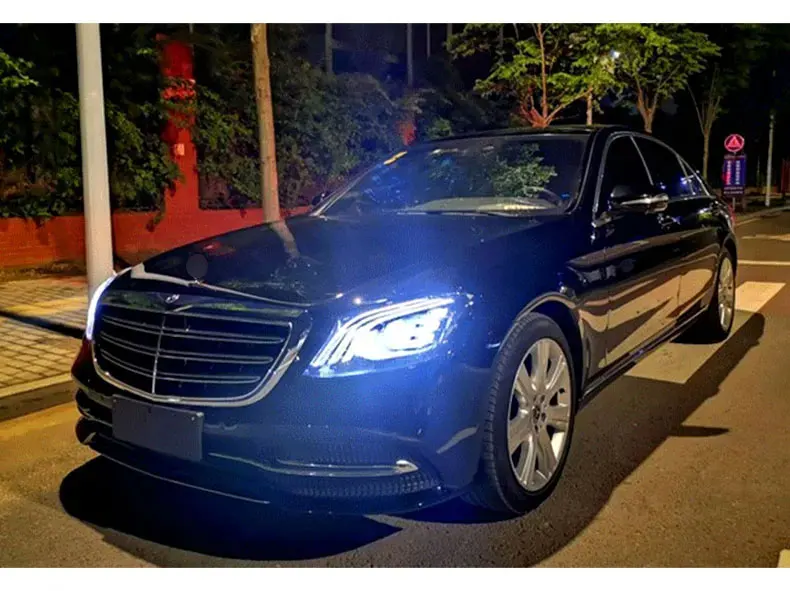 Сборка светодиодных фар для Mercedes Benz S Class W222 14-18 Модифицированный Maybach Front Head Light Drl Flowing Turn S65 S63
