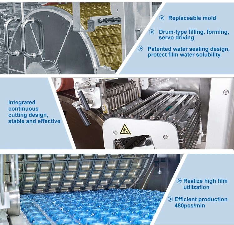 Автоматический тензид стирки фильма машины упаковки PVA капсулы мешка расстворимый в воде