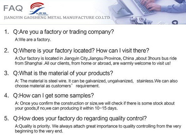 7x19 AISI 304 SS fil d'acier câble et la tige 0,8-4 mm fil de calibre