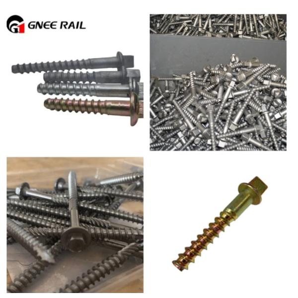 HDG Ss Series Railway Sleeper Screw Spike Railroad Track Spikes