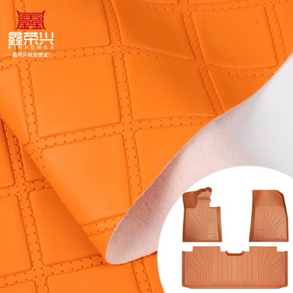 PVC Rhombus Punching Embossed Style Artificial Synthetic Leather for Car Foot Car Seats Sofa Decorate Bag Faux Leather Fabric