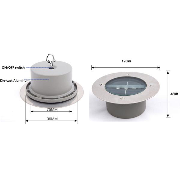 D.jpg 3 LED Warm White Solar Buried Lamp All Metal LED Brick Plaza Lamp Buried Lamp