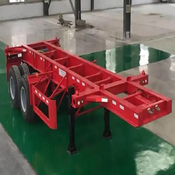 Self-dumping Container Carrier Skeleton Semi-Trailer Steel Container Chassis Trailer