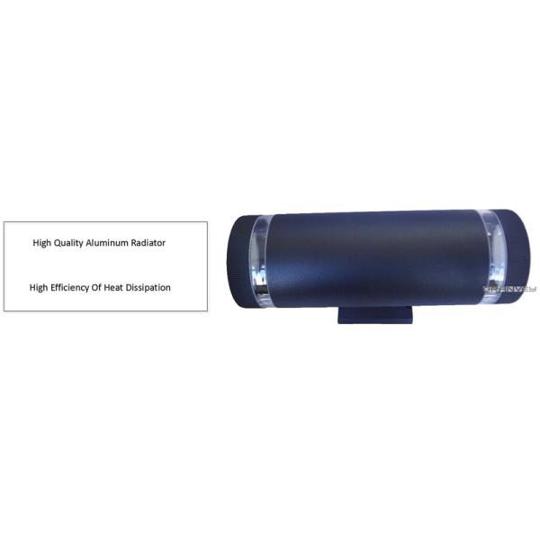 COB 2x7W Outdoor Wall Sconce Up And Down Lighting Simple Modern Cylinder Shape