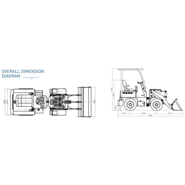 1200 кг рабочего веса электрический колесный погрузчик WE905 для тяжелой промышленности