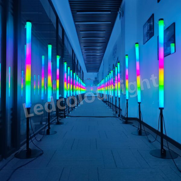 DMX Stage Lighting LED 3D Tube Lights RGB Pixel Floor Standing LED Tube Light