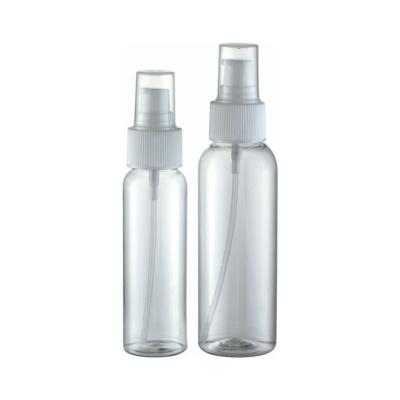 60 ml 120 ml frasco de bomba de pulverização redonda 2 oz plástico transparente PET frasco de bomba de pulverização