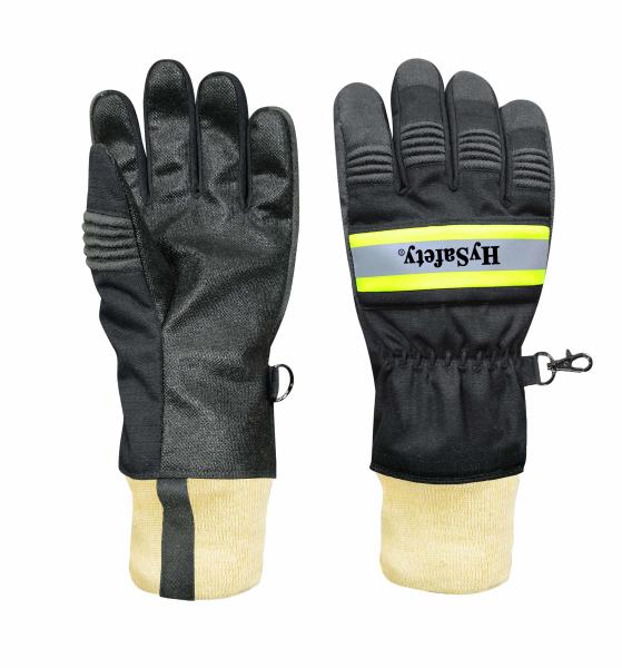 Kevlar Knit cuff EN659 certified Firefighter Gloves with Moisture Barrier and Reflective Strap  and EN388 4X43F