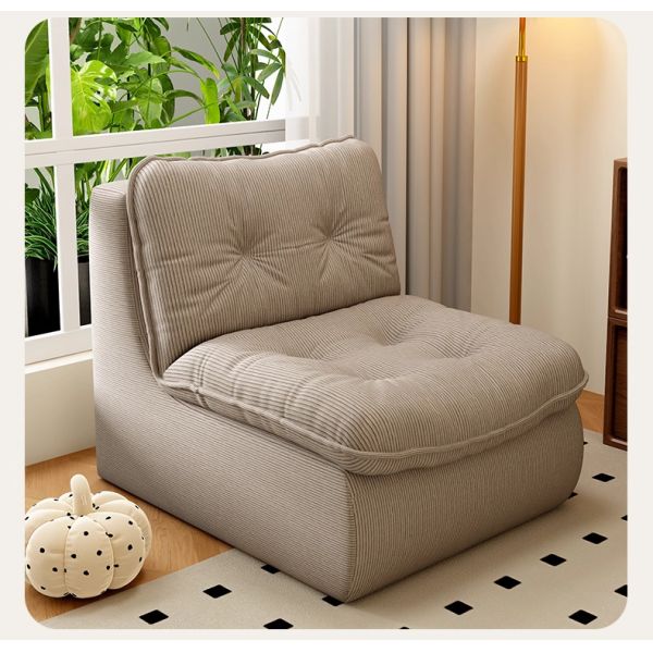Modern Bean Bag Chair Reclining Sofa with Corduroy Fabric Modular & Portable Design for Living Room and Balcony Use