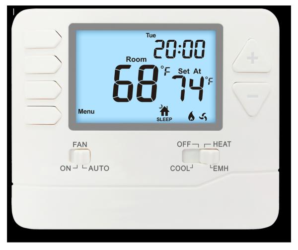 Anti-Flammable ABS PC Non Programmable Thermostat For Digital Temperature Management And Control