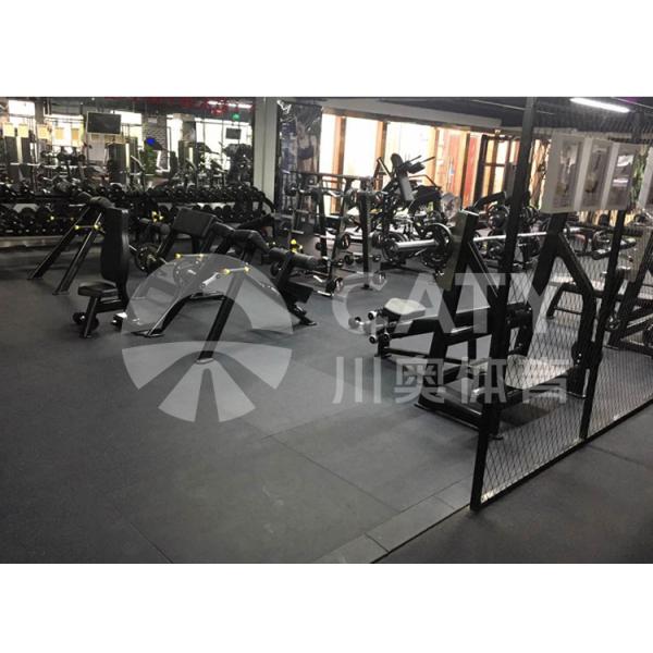 Противоскользящая SBR Фитнес резиновая напольная плитка черная для внутренних наружных