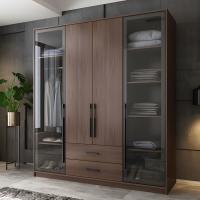 Armoire personnalisée moderne indépendante avec tiroirs fermés en bois marron