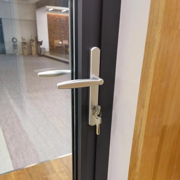 Modern Aluminum Glass Entry Door Clear External Aluminium Glass Door