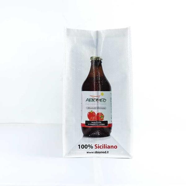 Sacos tecidos polipropileno do mantimento brancos com impressão de tela de seda 145Gsm