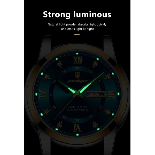 Monochrome Chrono: The Executive Watch In Deep Midnight Blue & Forest Green