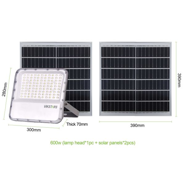 600W 800W 1000W Lumières solaires pour stades de sport en plein air IP66 étanche