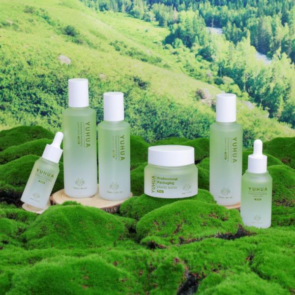 A garrafa cosmética do soro de PETG 50ml personalizou Logo Skincare Jar