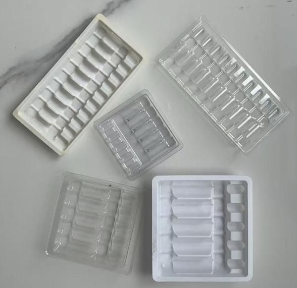 Manufacturer custom ampoule bottle tray, medical packaging disposable blister 5ml packaging 5ml ampoule packaging 5ml medicine packaging 5ml glass bottle packaging