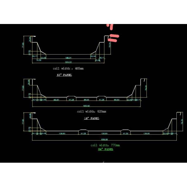 Electric Standing Seam Roll Former Roof Panel Machine 380V 50HZ 3P