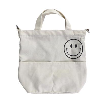 12oz Womens Canvas Shoulder Tote Bag With Zipper Multicolor Supported