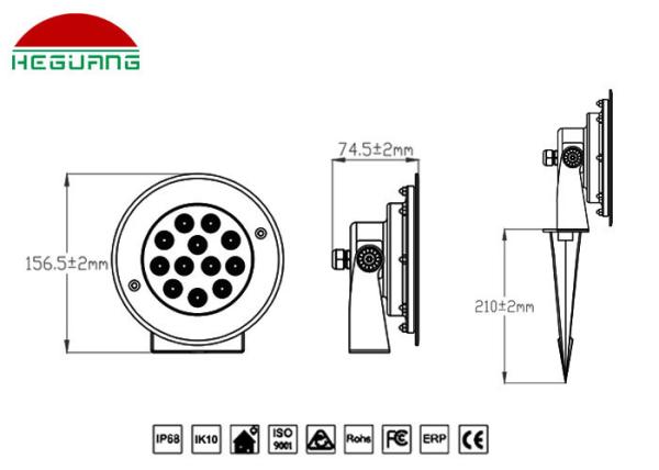10W LED Spike Light Outdoor Landscape RGB Color LED Garden Light SS316L IP68