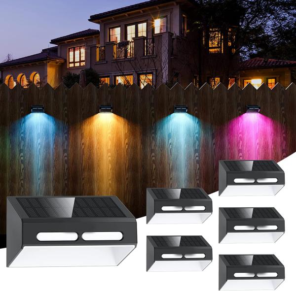 Jardim decorativo Iluminação solar de vedação Iluminação de terraço exterior Iluminação de terraço LED Escalões Iluminação de pátio