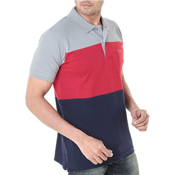 Contrast Color Mens Polo Style Shirts 100% Cotton Fashion Soft Feel OEM Service