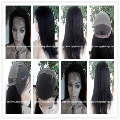 Human hair full lace wig 10-26L 1b#color italian yaki indian remy hair,120%-180% density