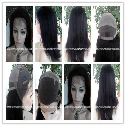 Human hair full lace wig 10-26L 1b#color italian yaki indian remy hair,120%-180% density