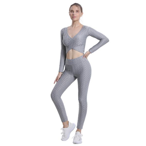                  Yoga Wear Women Hooded Top Pants Sports Yoga Suit Running Yoga Fitness Wear             