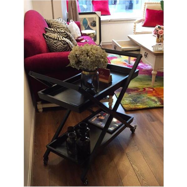 Customized Logo Metal Movable Trolley Hand Carts for Hotel and Medical Customized