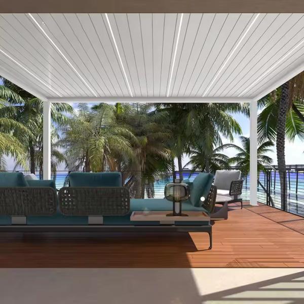 Easy To Install And UV Protection Outdoor Aluminium Pergola With Retractable Canopy