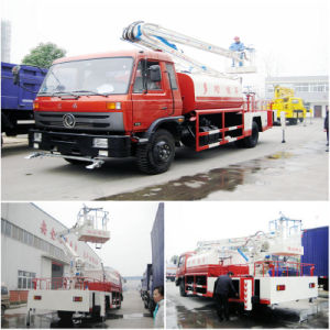 Truck Mounted 16m Aerial Work Platforms woith Water tanker High Performance Whtsp:+8615271357675