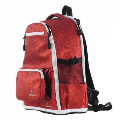 Mochila bonita da lantejoula das meninas da cor vermelha, líder da claque Rucksack Zipper Closure