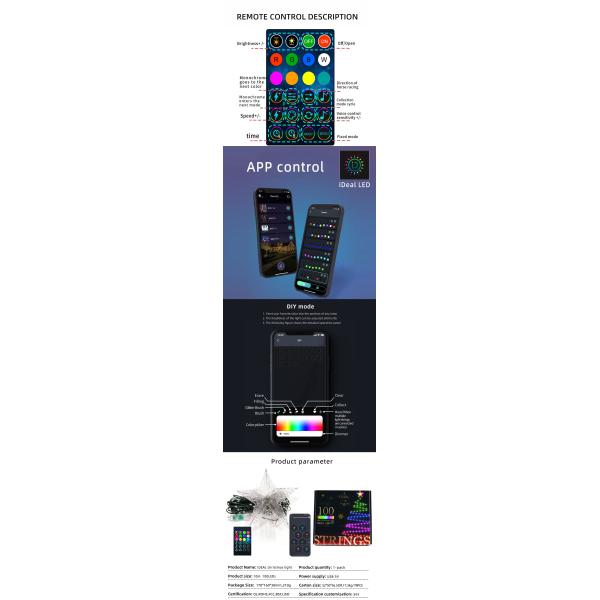 RGB Colorful Light String USB Colorful Light LED Christmas Tree Light Strip with Agi32 Layout and 1-
