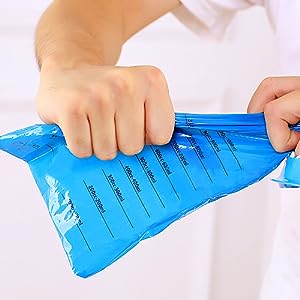 Emesis Bag, Disposable Vomit Bags, Aircraft & Car Sickness Bag, Nausea Bags For Travel Motion Sickness (Blue)