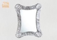 Home Decor Marbling Frame Fiberglass Wall Vanity Mirror Marble Bordered Design