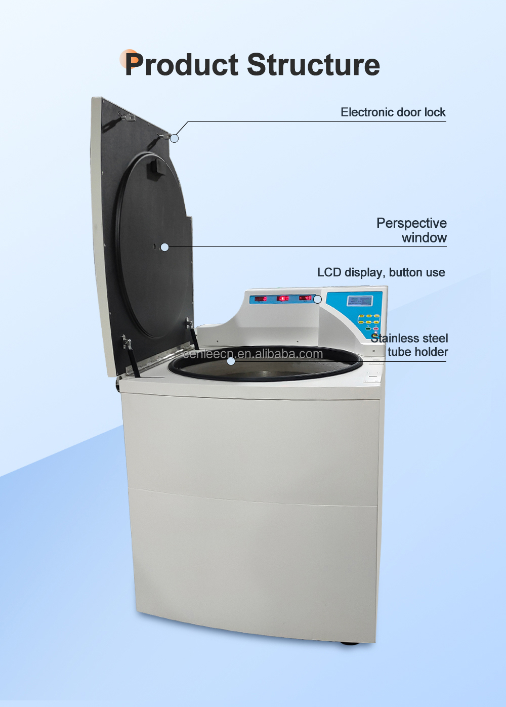 Factory Blood Bank Floor Standing Refrigerated Centrifuge for 450ml Blood Bag Large Capacity Cooling Centrifuge with Swing Rotor