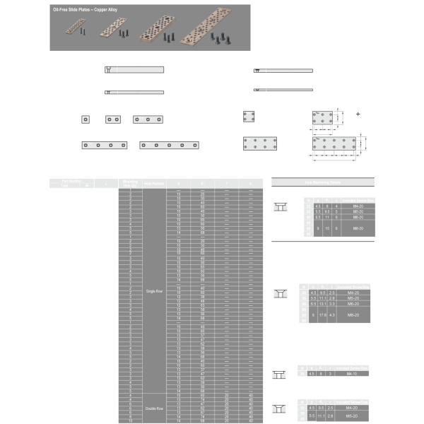 Oil Free Plugged Graphite Slide Bearing Plates