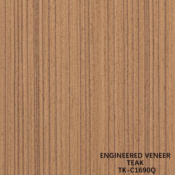 Quarter Cut Of Engineered Teak Veneer 2500*640mm Normal Size Straight Grain For Hotel Decoration TK-32Q/1690Q