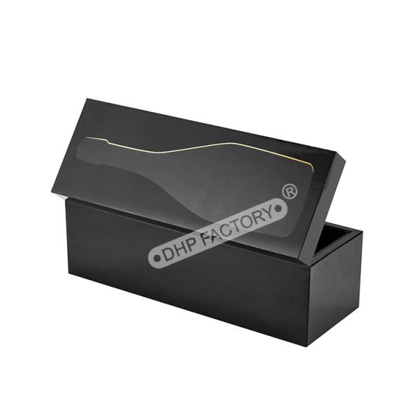 Matte Black Single Champagne Packaging Boxes Red Wine Gift Boxes Customizable