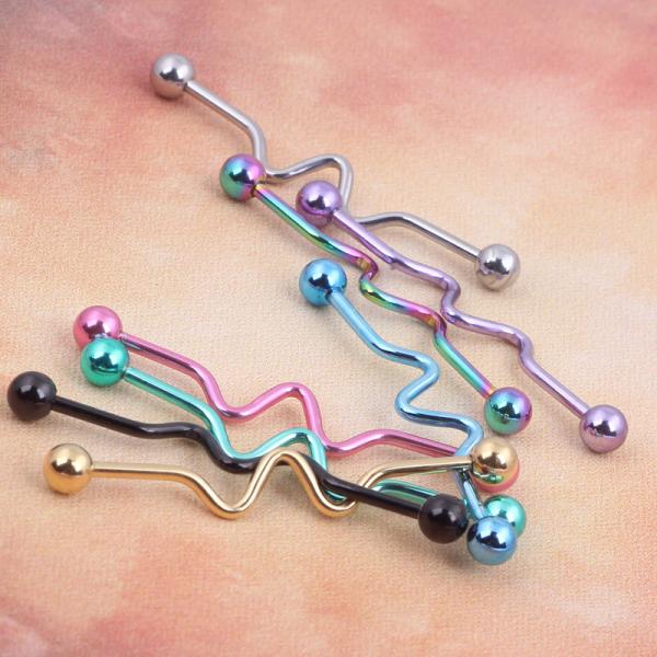 316L surgical steel industrial piercing barbells Body Jewelry